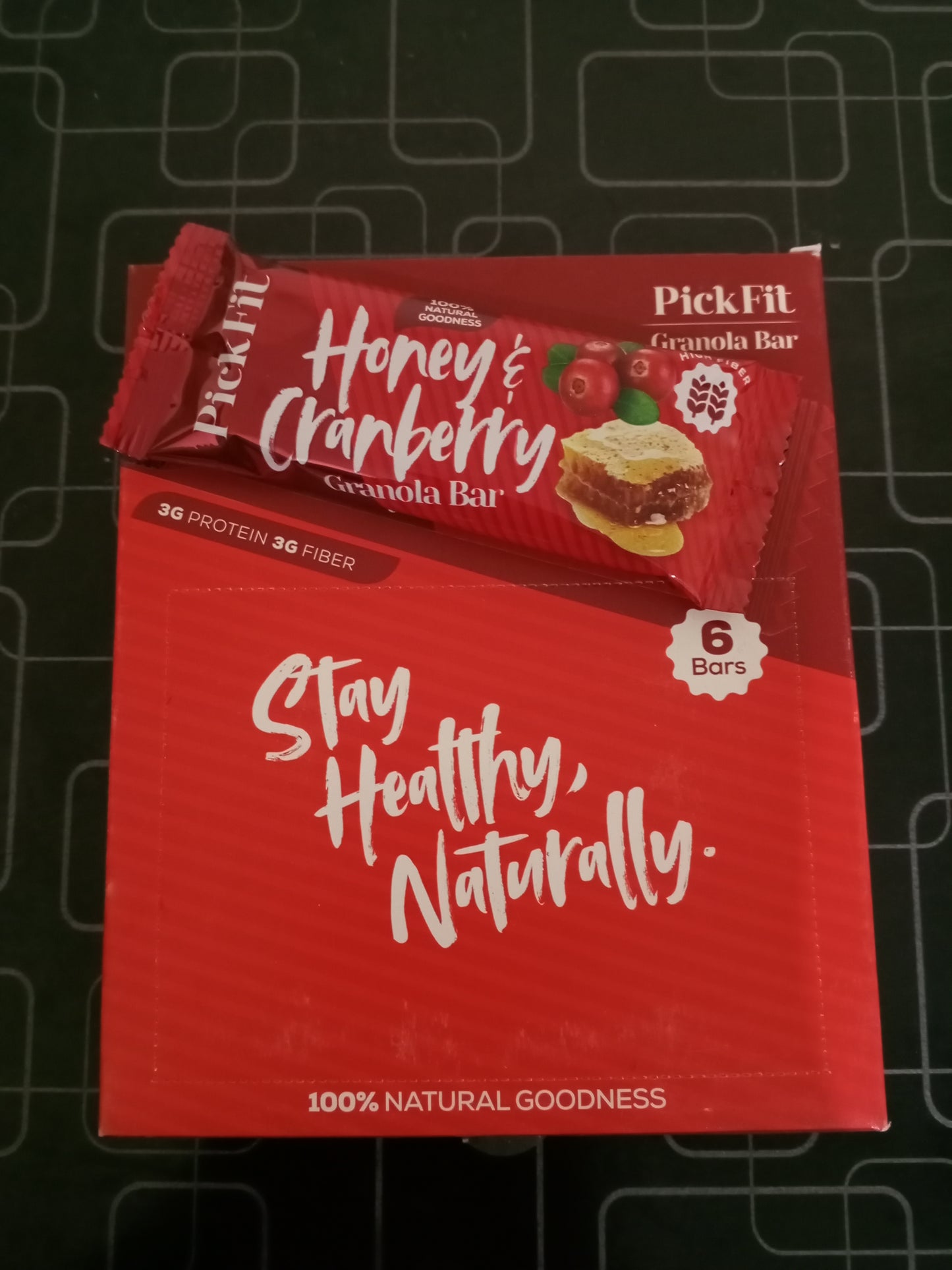 Honey and Cranberry Granola Energy Bar