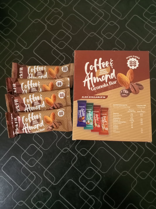 Coffee and Almond Granola Energy Bar